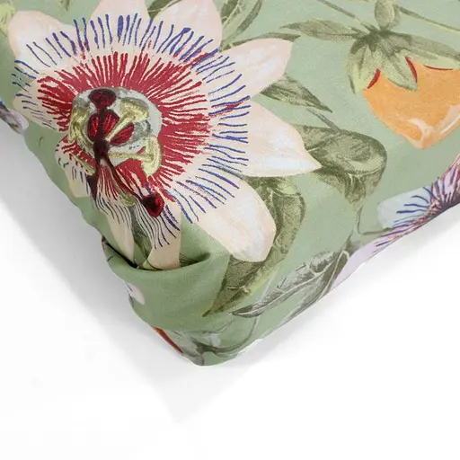 Простынь на резинке 200х220 см сатин зеленого цвета 327979 - фото 6