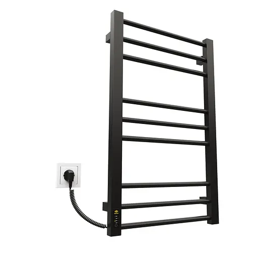 Електрична рушникосушарка Kosser Степ 800x500 EL ДСТ02EL, Чорний матовий, Ліве - фото 1