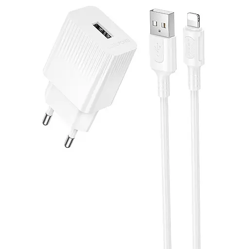 СЗУ Borofone BAS71A Source 10.5W (1USB-A) + кабель USB to Lightning