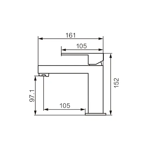 Смеситель для раковины VBI Loreno chrome низкий VBI-050200CH Хром - фото 2