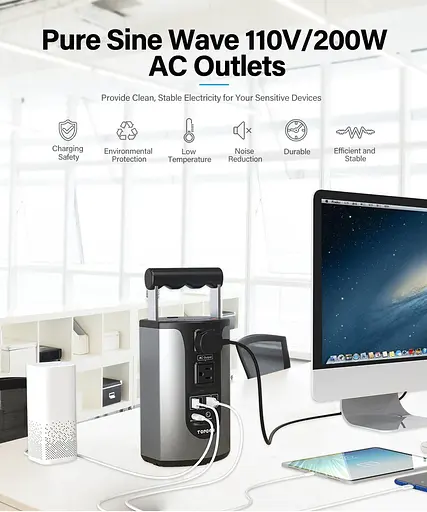 Портативна електростанція зовнішній акумулятор Тopdon Hurricano H200 49800mah 200W - фото 4