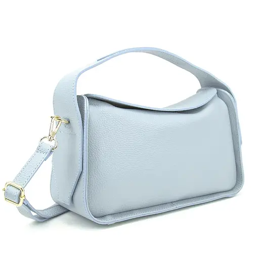 Містке шкіряне блакитне кросбоді Firenze Italy F-IT-9570BL