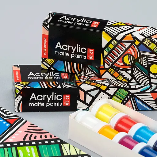 Набір акрилових фарб Arteo Geometric матовий 12x10 мл - фото 4