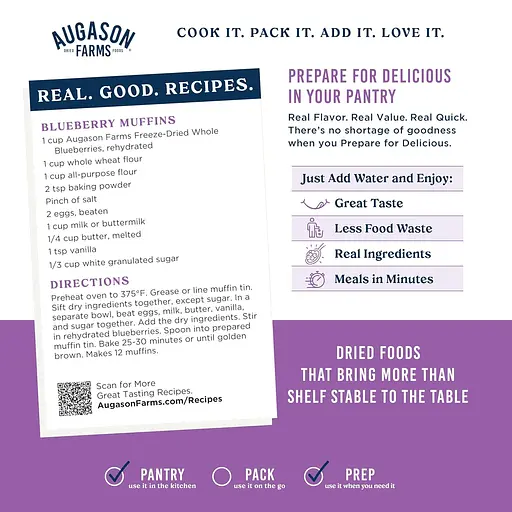 Сублимированная черника с длительным сроком хранения 30 лет Augason Farms, 26 порций (101122) - фото 5