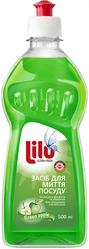 Засіб для миття посуду Lilu Зелене яблуко 500 мл - фото 1