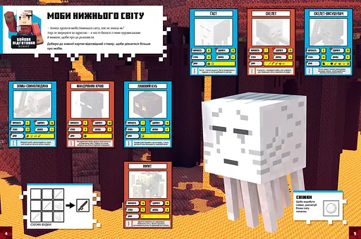 Minecraft Стікербук: Нижній світ і Край - Стефані Мілтон (978-617-7688-32-6) - фото 3