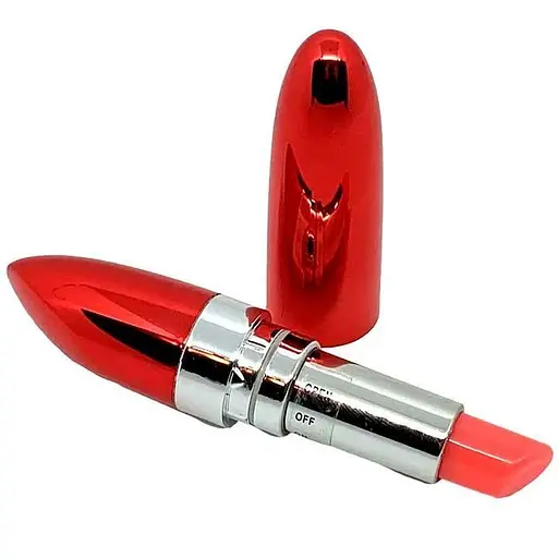 Компактный вибратор-маскарад в форме помады для секретных моментов Красный K0525-2 - фото 1