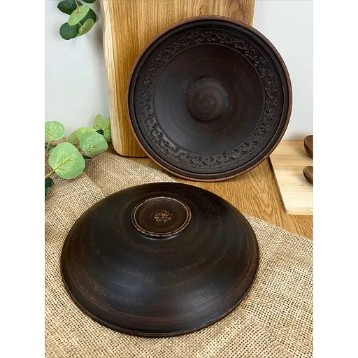 Фруктівниця 26 см керамічна (глиняна) різьблена Декор - фото 5