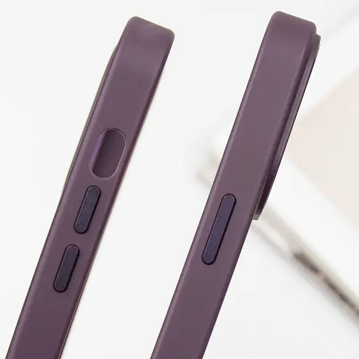 Шкіряний чохол Epik SnapCase with MagSafe для Apple iPhone 15 Pro 6.1 Dark Purple - фото 5