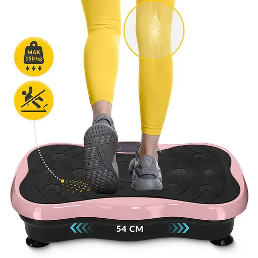 Виброплатформа для тренировок 4FIZJO Ultra+ с пультом и эспандерами Black/Pink (P-5905973402880) - фото 3