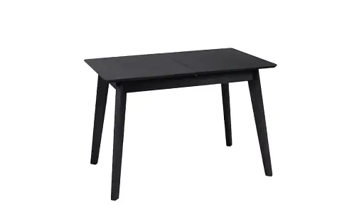 Стол Милан черный 1100/1400x700x750 черные ноги