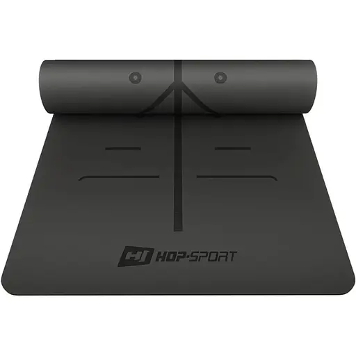 Йога-мат Hop-Sport PU 0,5см 183 x 68см HS-P005GM черный