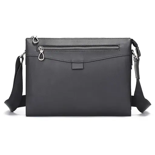 Кожаная мужская сумка через плечо John McDee 30.5х10х24 см sum0025737 - фото 4