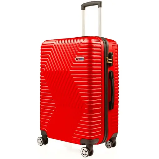 Валіза Середній (М) Полікарбонат На 4-х подвійних колесах 70л POLO ПК018-М Червоний