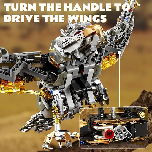 Конструктор орел MJI механический двусторонний для взрослых и детей живой мир 1168 деталей - фото 7