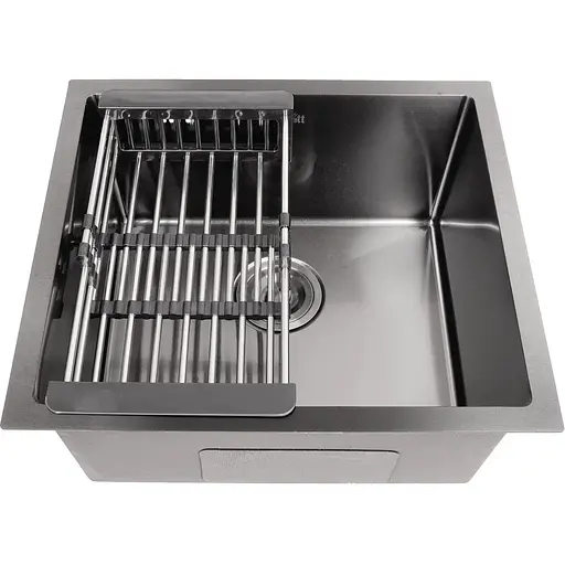 Черная кухонная мойка Nett NВ-5045 из нержавейки 50 см под столешницу 1.5 мм - фото 7