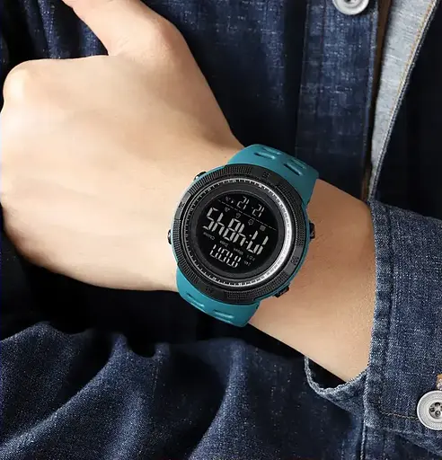 Спортивные наручные часы Skmei 2070 (Бирюзовые с черным циферблатом) - фото 4