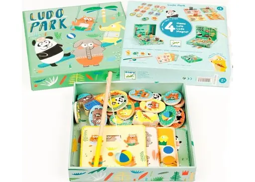 Настольная игра Djeco Набор игр 4 в 1 Лудопарк (Ludo Park) (DJ01698) - фото 6