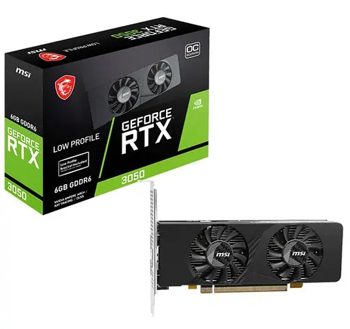 Видеокарта MSI RTX 3050 6GB LP E OC (RTX 3050 LP E 6G OC) (GDDR6, PCI-E v4.0 x8) - фото 6