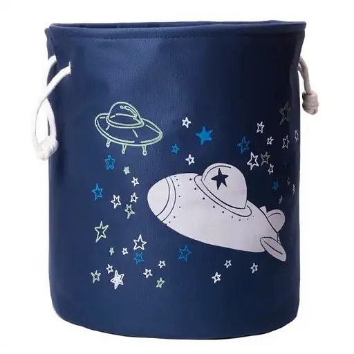 Кошик Yiwu HP-41-15BL для дитячих іграшок текстильний 47 см синій - фото 1