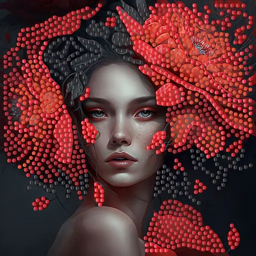 Алмазна мозаїка Загадкова пані Strateg ZAV1818-11, 18х18 см - фото 1