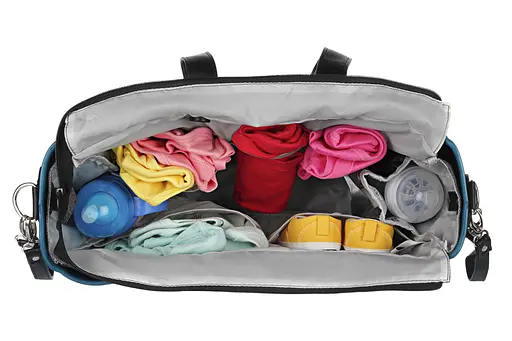 Сумка MyMia ручки эко-кожа, коврик, ремни для коляски, сине-черный Nuvita det0018663 - фото 8