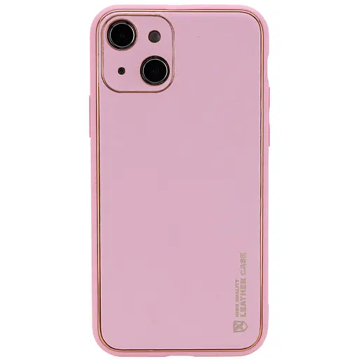Кожаный чехол Epik Xshield для Apple iPhone 14, 6.1 Розовый/Pink