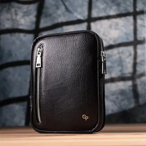 Прямоугольная мужская сумка бананка из зернистой натуральной кожи GRANDE PELLE 15,5х20,5х3,5 см sum0027006 - фото 10