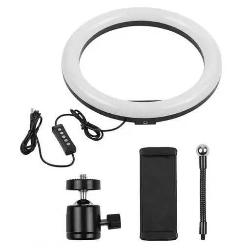 RGB лампа 20 см MJ20 Кільцева Чорний - фото 3