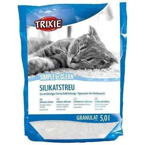 Наполнитель Trixie Simple&Clean для кошек силикагелевый 5 л - фото 1