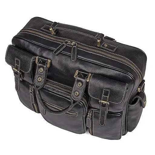 Чоловіча шкіряна сумка Vintage 42 см sum0013935 - фото 5