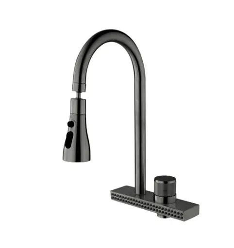 Змішувач для кухні Mixxus FOL-017 Graphite з функц."водоспад" (MI6344) - фото 1