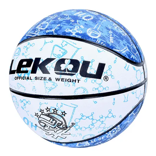 Мяч баскетбольный Bambi MS 3805(Blue) размер 7, ПУ, 570-630 грамм, 8 панелей - фото 1