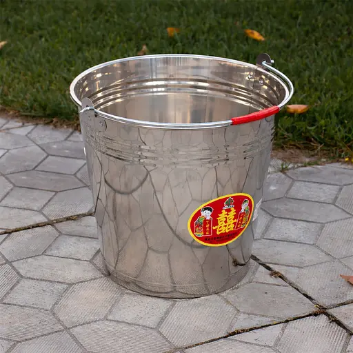 Відро з нержавіючої сталі (нержавійка) господарське без кришки 16 л Сірий 88179 - фото 8