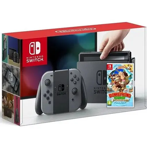 Nintendo Switch Gray + Гра Donkey Kong Country: Tropical Freeze
