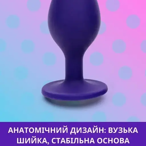 Анальная пробка I’MCUM Crystal Harmony Размер M 7.6x3.5 см Силиконовая Фиолетовая (IM-KGS201_M_purp) - фото 5