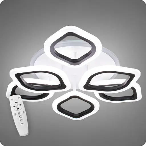 Люстра світлодіодна 517 Dlight 3color з пультом 85Вт Чорний (01766) - фото 1