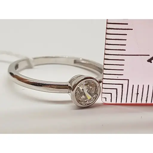 Золотое кольцо Столичная Ювелирная Фабрика с фианитом. 142700б 18,5 - фото 4