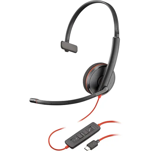 Гарнитура Poly компьютерная моно On-ear Blackwire 3210 USB-A USB-C однонаправленная черная - фото 2