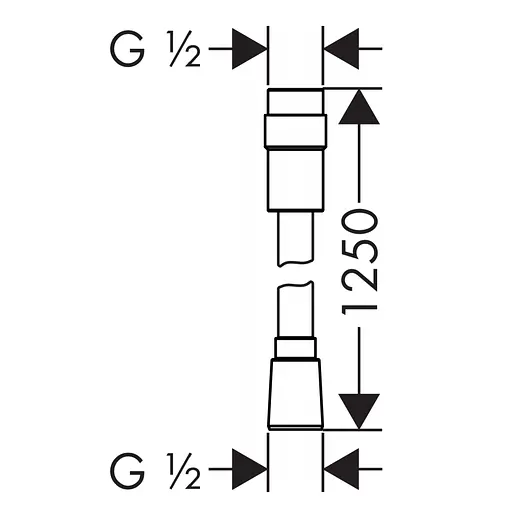 Шланг для душа с регулятором напора воды 125 см Hansgrohe Isiflex 28249000, Хром - фото 2