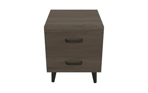 Тумба Віва 2 на конусних ніжках Ferrum-decor 41x35x40 Чорний метал ДСП Дуб Сонома Трюфель 16 мм (FRD-106813) - фото 2