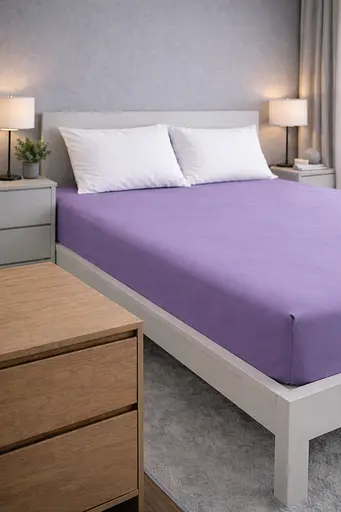 Простирадло 100х200+30 см фіолетовий