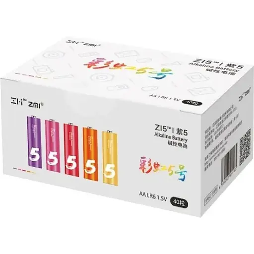 Батарейки AA ZMI AA540 Rainbow 40 pcs - 40 штук пальчиковых - фото 1