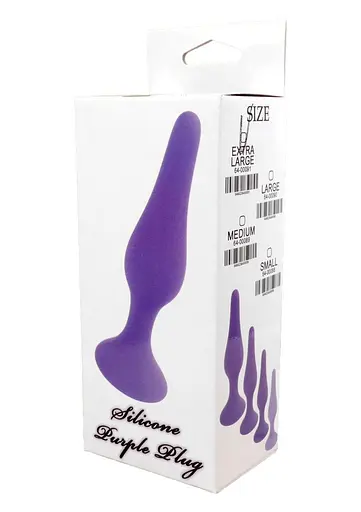 Анальна пробка Boss Silicone Plug Small 10 см (фіолетовий) - фото 4