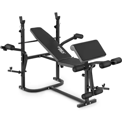 Набор Hop-Sport Premium 38кг со скамьей TX-020, штангой и гантелями - фото 4