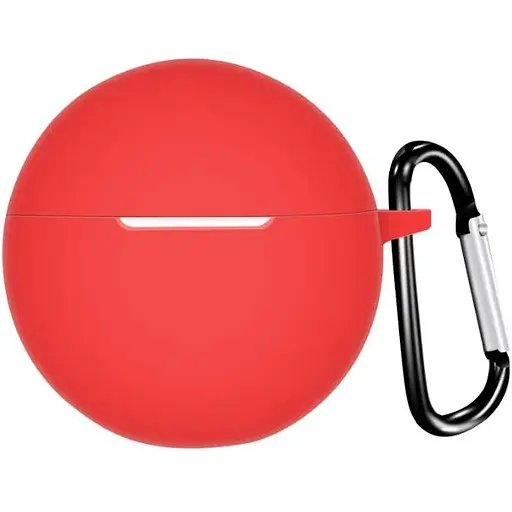 Чохол-накладка DK для Oppo Enco Buds 2 W14 Silicone Candy Friendly з карабіном (016044) (red)