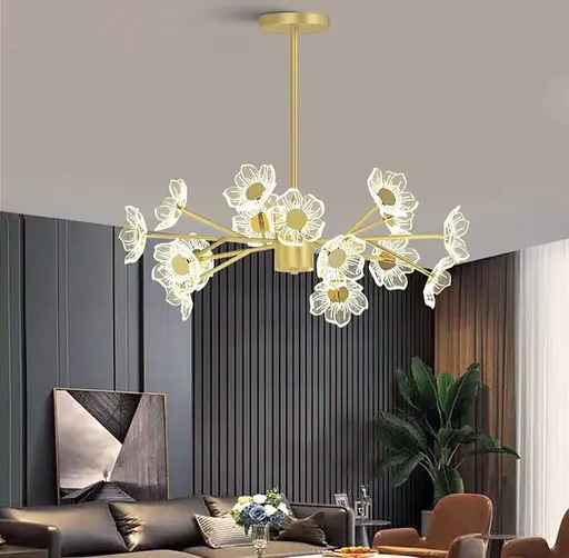 Сучасна люстра у флористичних мотивах Line.F C 10/9 - фото 1