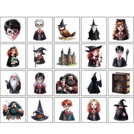 Детские временные татуировки "Гарри Поттер и другие" Fresh Tattoo Fresh Tattoo Potter-mini-tattoo-20, 5х5 см - фото 1