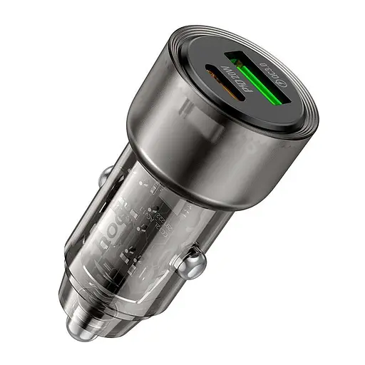 Адаптер автомобільний Hoco Spacious Car charger Z52 |1USB/1Type-C, 38W/3A, PD/QC| - фото 3