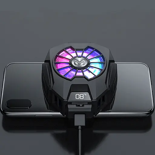 Кулер з екраном активне охолодження для телефону / планшета Memo DL05 шириною до 85 мм Black (18521) - фото 4